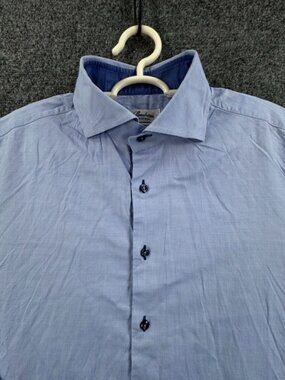 Stenstroms Twofold Super Estonia 16 Cotton Fitted Body Blue Long Sleeve Men